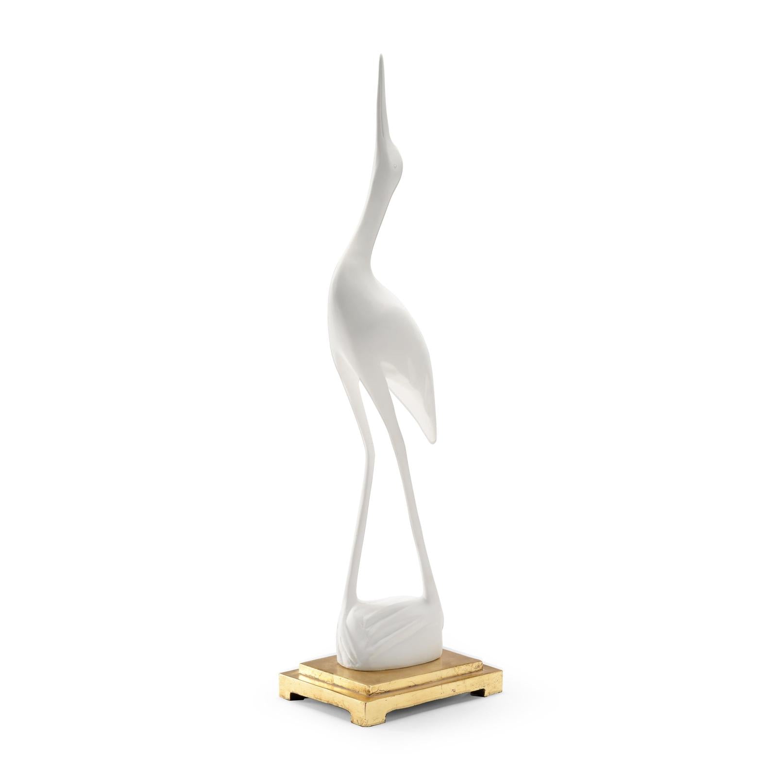 Wildwood Crane White Sculpture