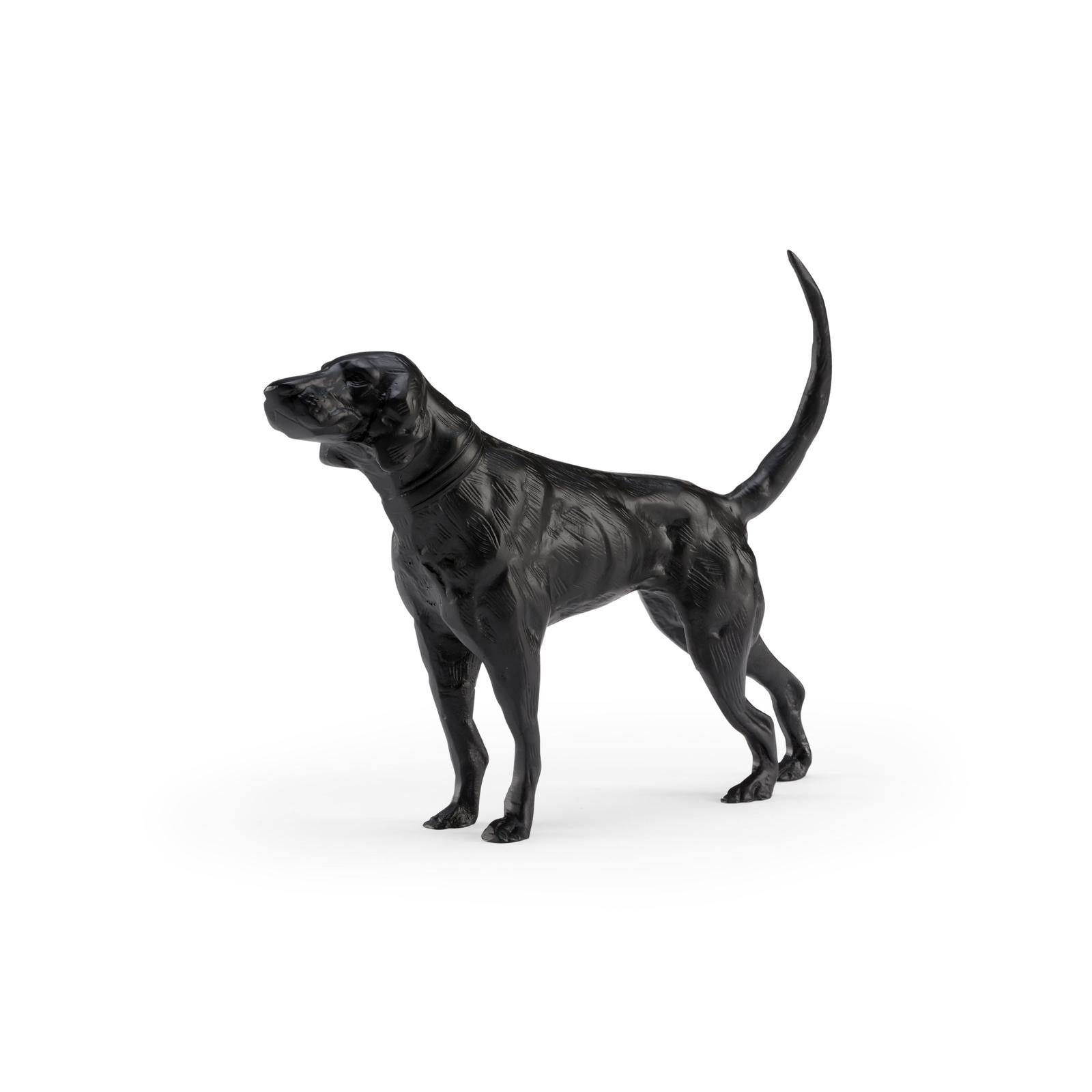 Wildwood Teddy Matte Black Dog Sculpture