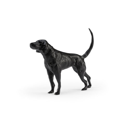 Wildwood Teddy Matte Black Dog Sculpture