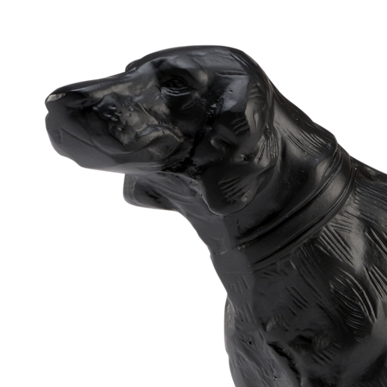 Wildwood Teddy Matte Black Dog Sculpture