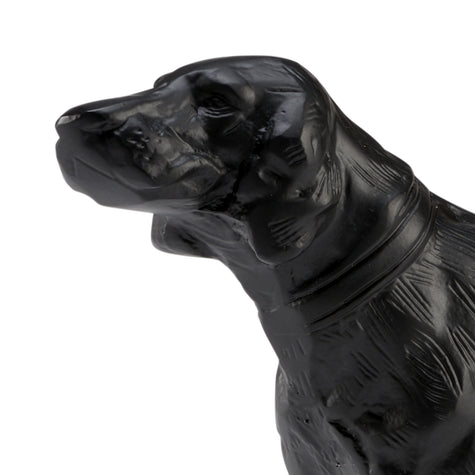 Wildwood Teddy Matte Black Dog Sculpture