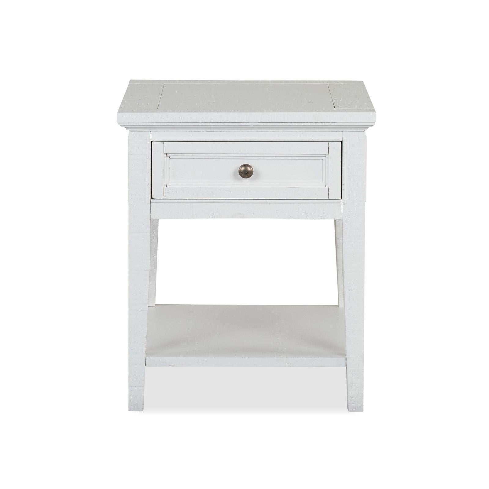 Magnussen Home Heron Cove Chalk White Rectangular End Table