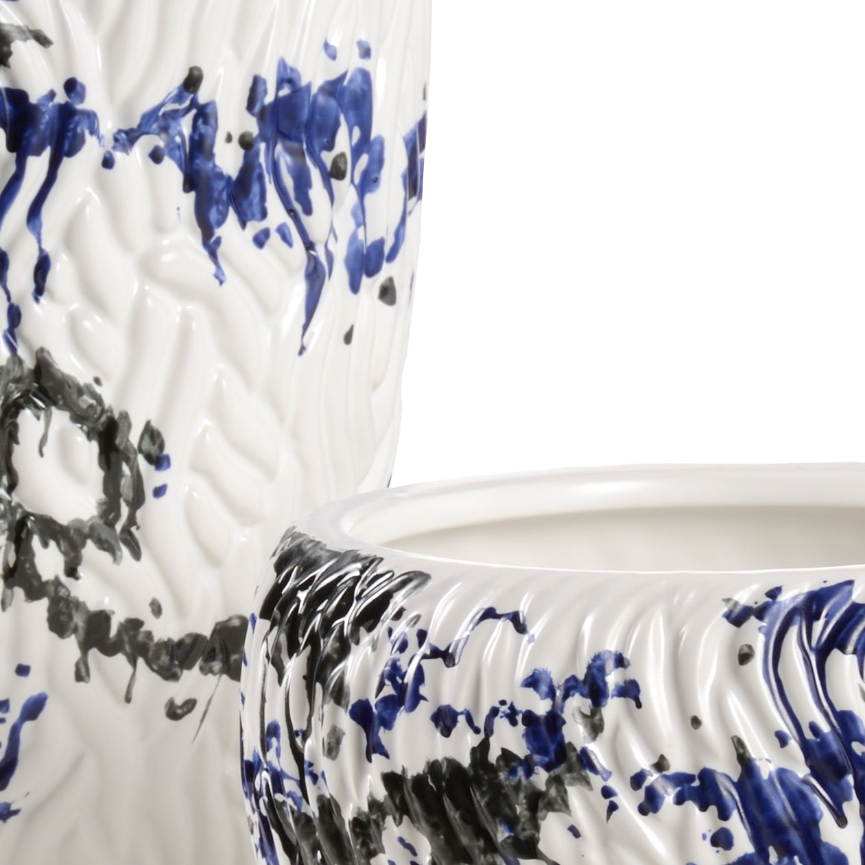 Wildwood Pollock White Vases Set of 2