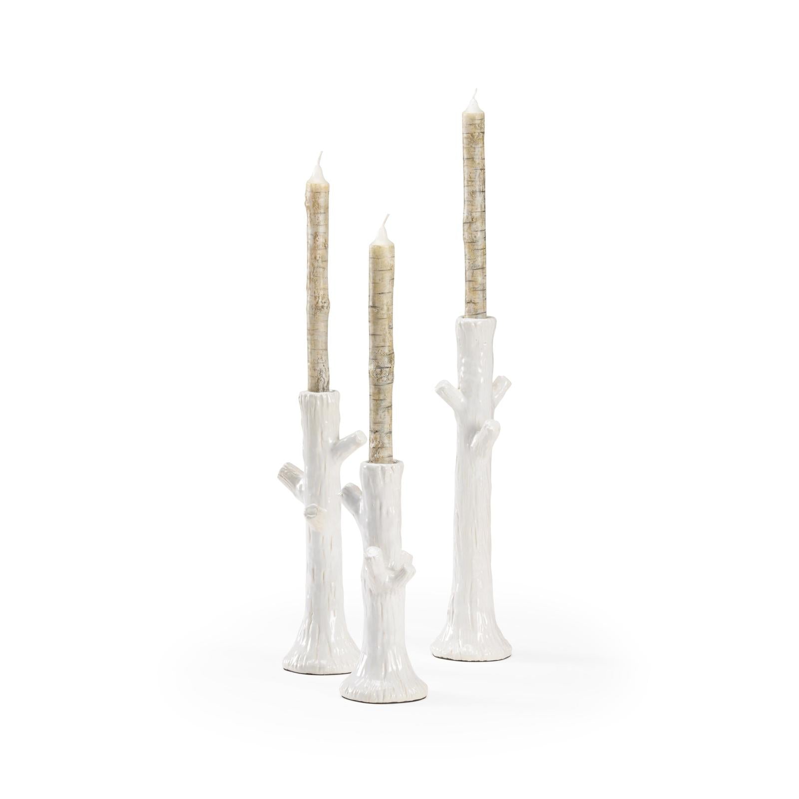 Wildwood Faux Bois Candlesticks Set of 3