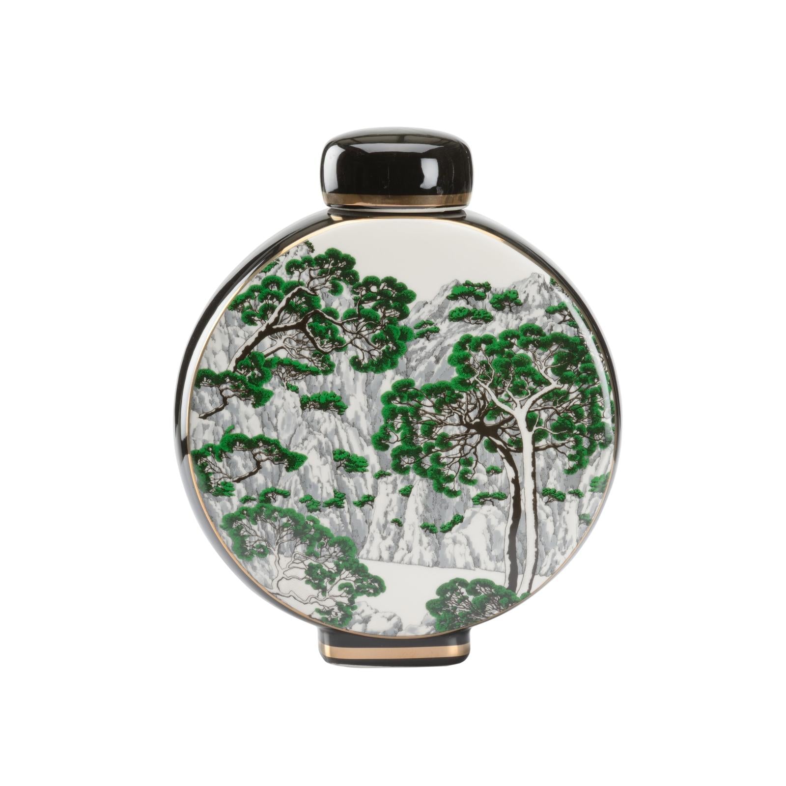 Wildwood Matsu Green White Vase