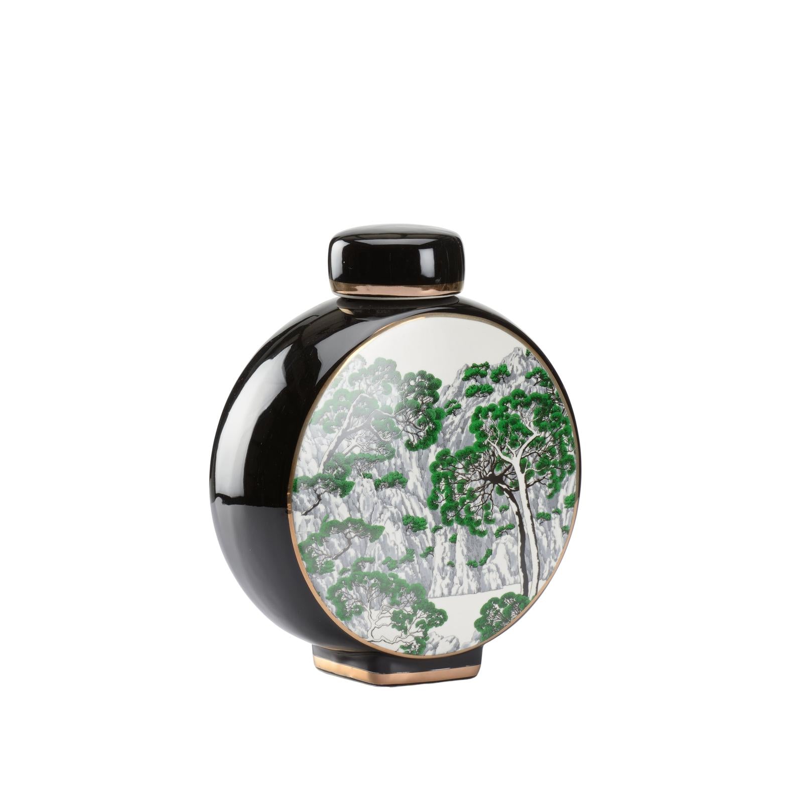 Wildwood Matsu Green White Vase