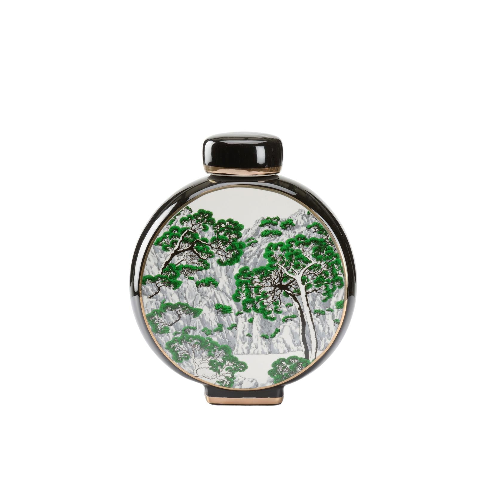 Wildwood Matsu Green White Vase