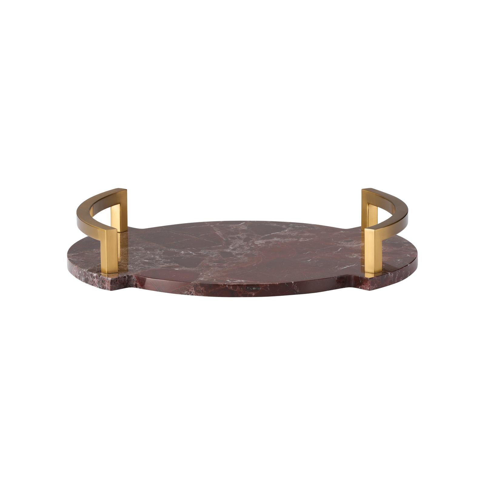 Wildwood Hopkins Maroon Marble Tray