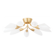 Hudson Valley Lighting Enfield 9 Light 30.75 inch Vintage Gold Leaf Semi Flush Ceiling Light