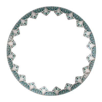 Haviland Reves Du Nil Large Dinner Plates with Small Frieze - Platinum - Set of 2