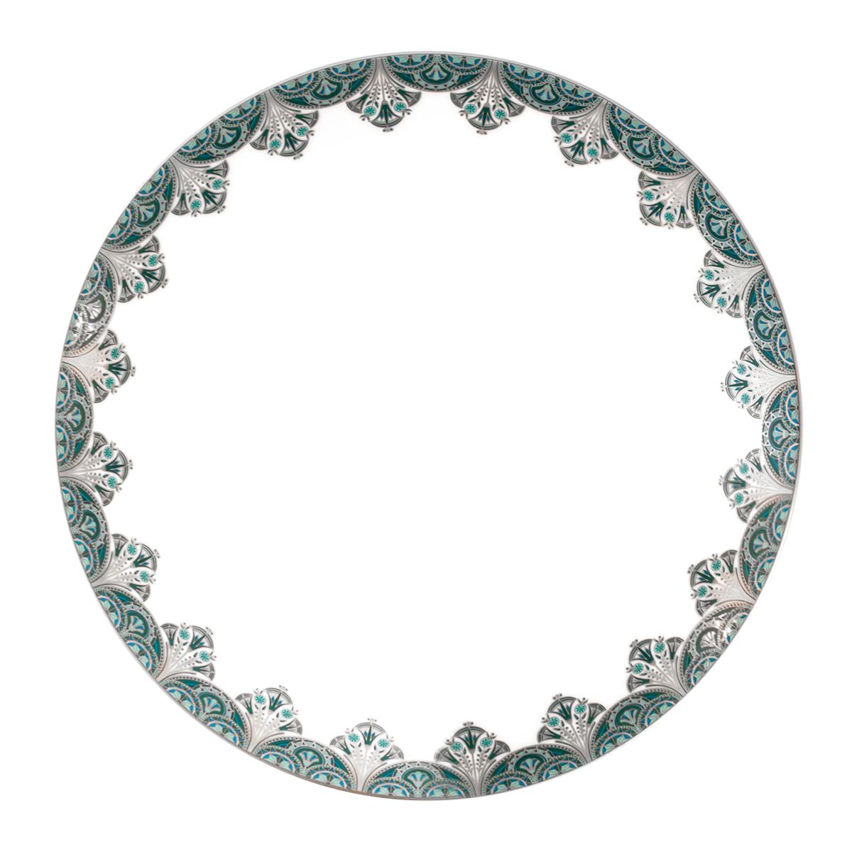 Haviland Reves Du Nil Large Dinner Plates with Small Frieze - Platinum - Set of 2