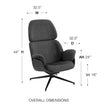 Euro Style Lennart Swivel Lounge Chair