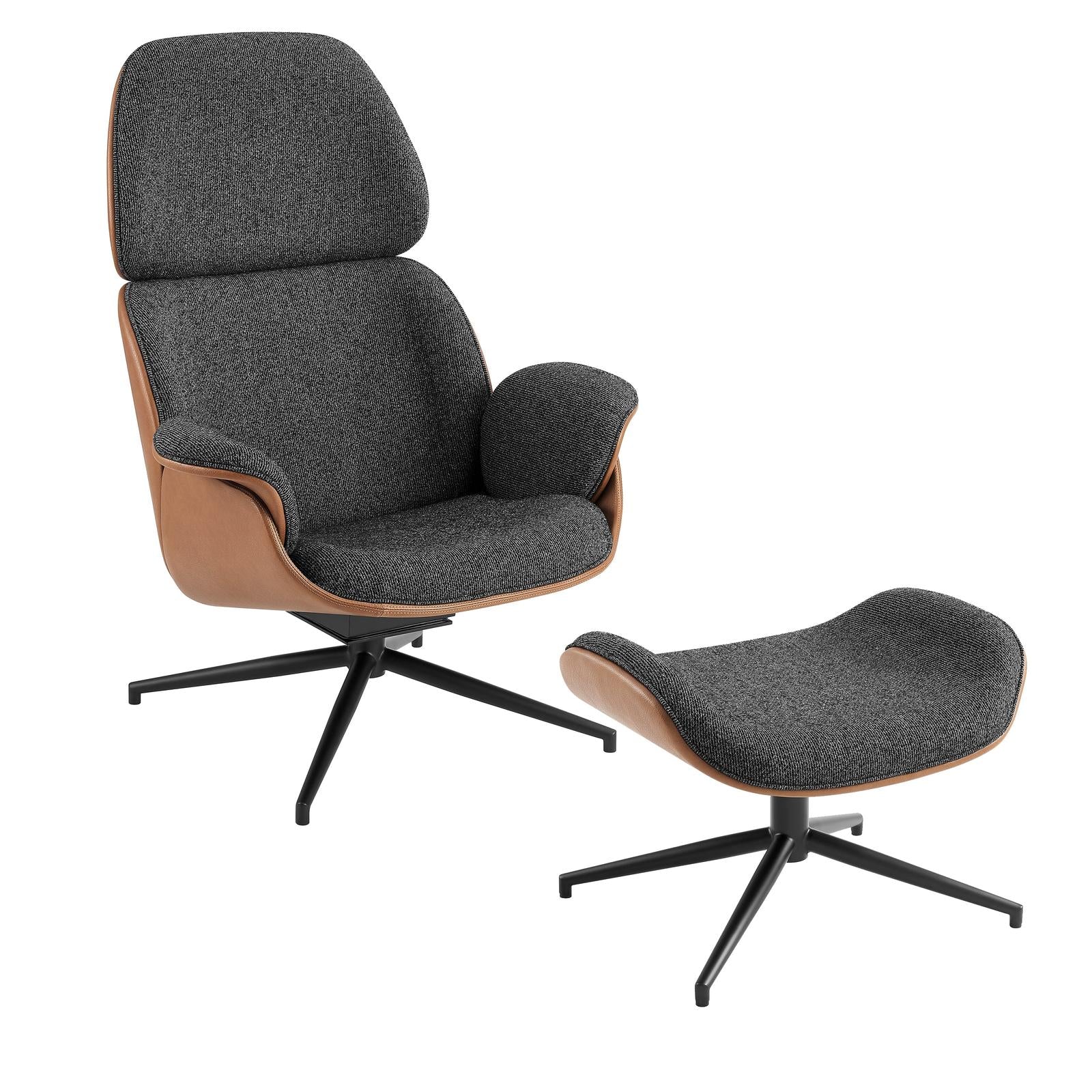 Euro Style Lennart Swivel Lounge Chair