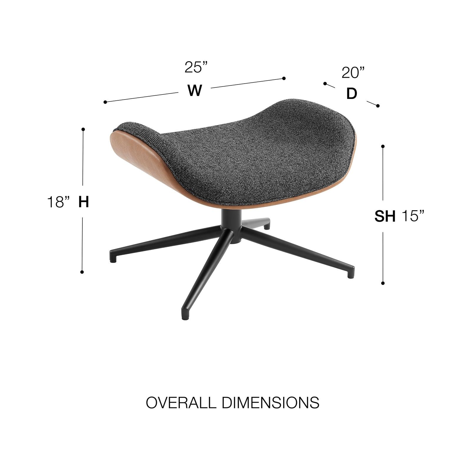 Euro Style Lennart Ottoman