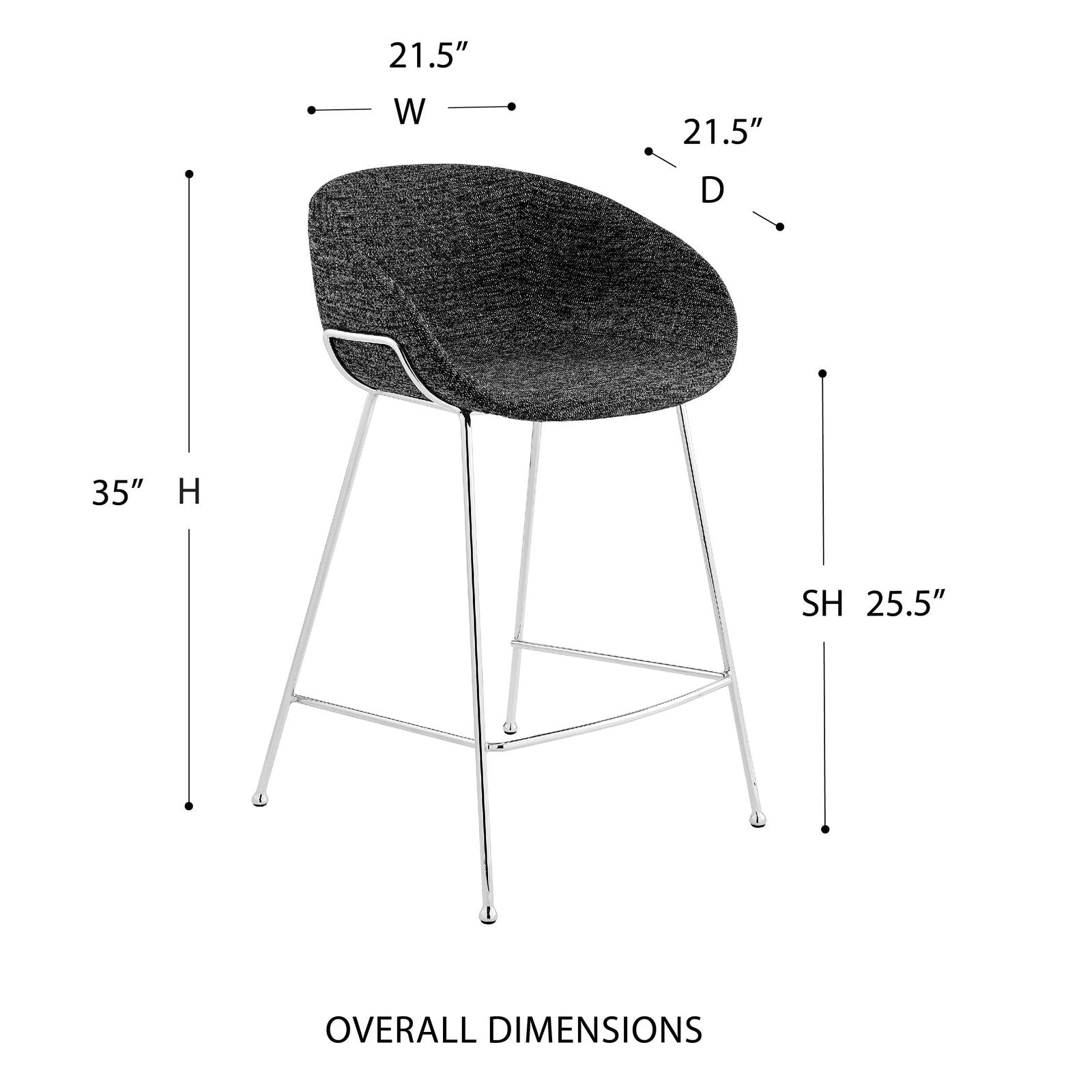 Euro Style Zach Counter Stool