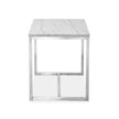 Magnussen Home Esme White Marble And Brushed Nickel Rectangular End Table