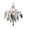Corbett Nera 4 Light Black Silver Leaf Chandelier Ceiling Light DSC