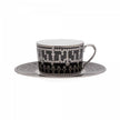 Haviland Tiara Teacup and Saucer - Black Platinum