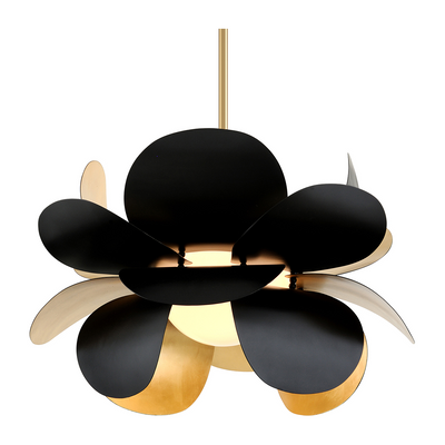 Corbett Ginger 1 Light Gold Leaf/Black Chandelier Ceiling Light
