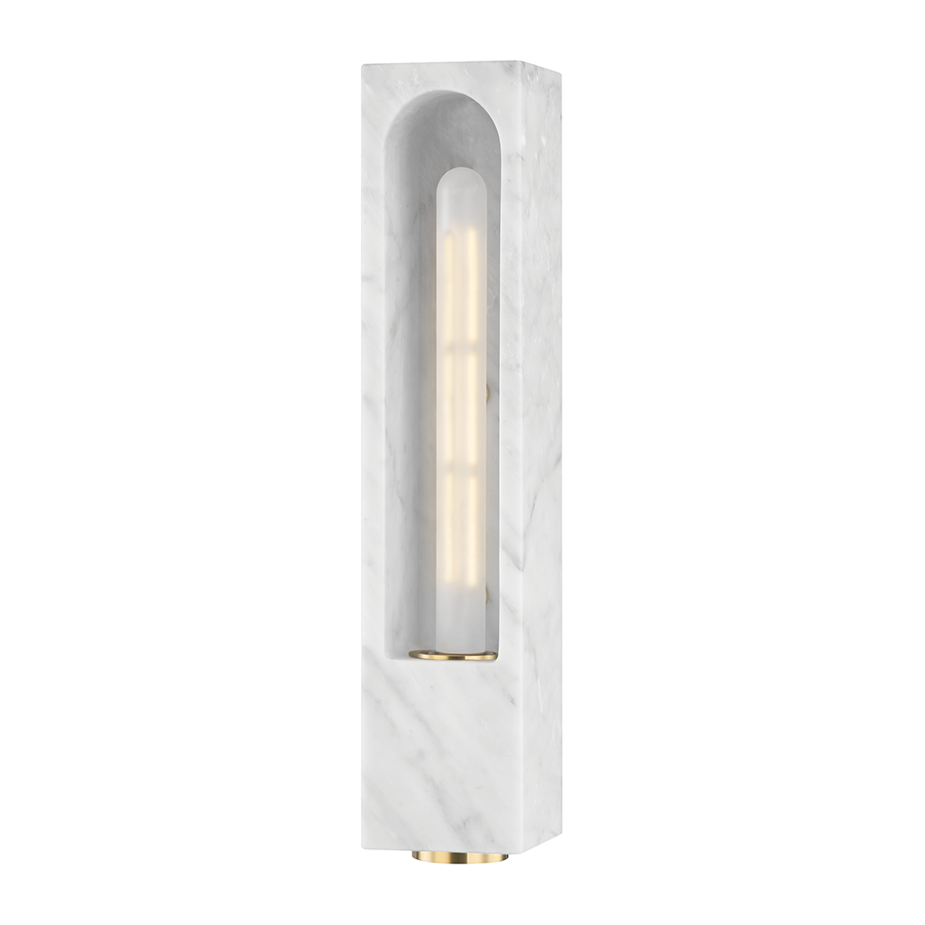 Hudson Valley Lighting Erwin 1 Light 3.5 inch White Marble Wall Sconce Wall Light Clearance