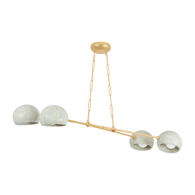 Hudson Valley Lighting Turner 4 Light 19.25 inch Vintage Gold Leaf/Limewash Plaster Chandelier Ceiling Light