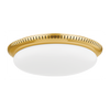 Hudson Valley Lighting North Castle 1 Light 14.25 inch Aged Brass Flush Mount Ceiling Light