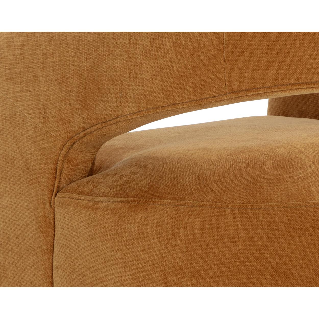 Sunpan Lloret Wheeled Dining Armchair, Amber