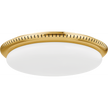 Hudson Valley Lighting North Castle 1 Light 18.25 inch Aged Brass Flush Mount Ceiling Light