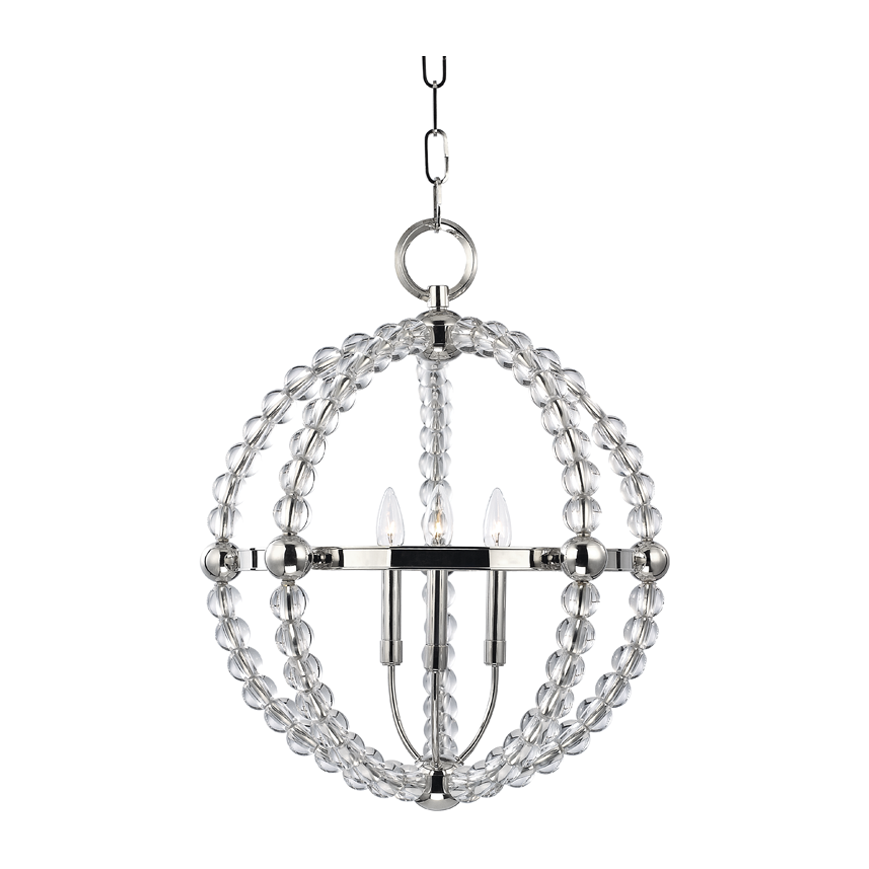 Hudson Valley Lighting Danville 3 Light 21.25 inch Polished Nickel Chandelier Ceiling Light Clearance