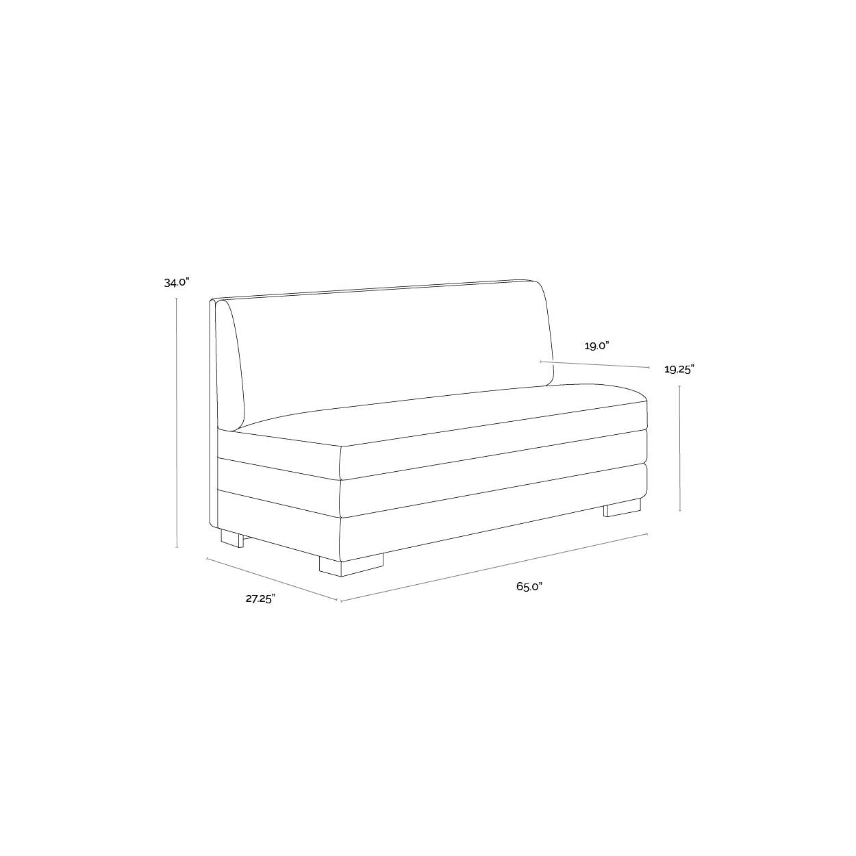 Sunpan Radcliff Banquette