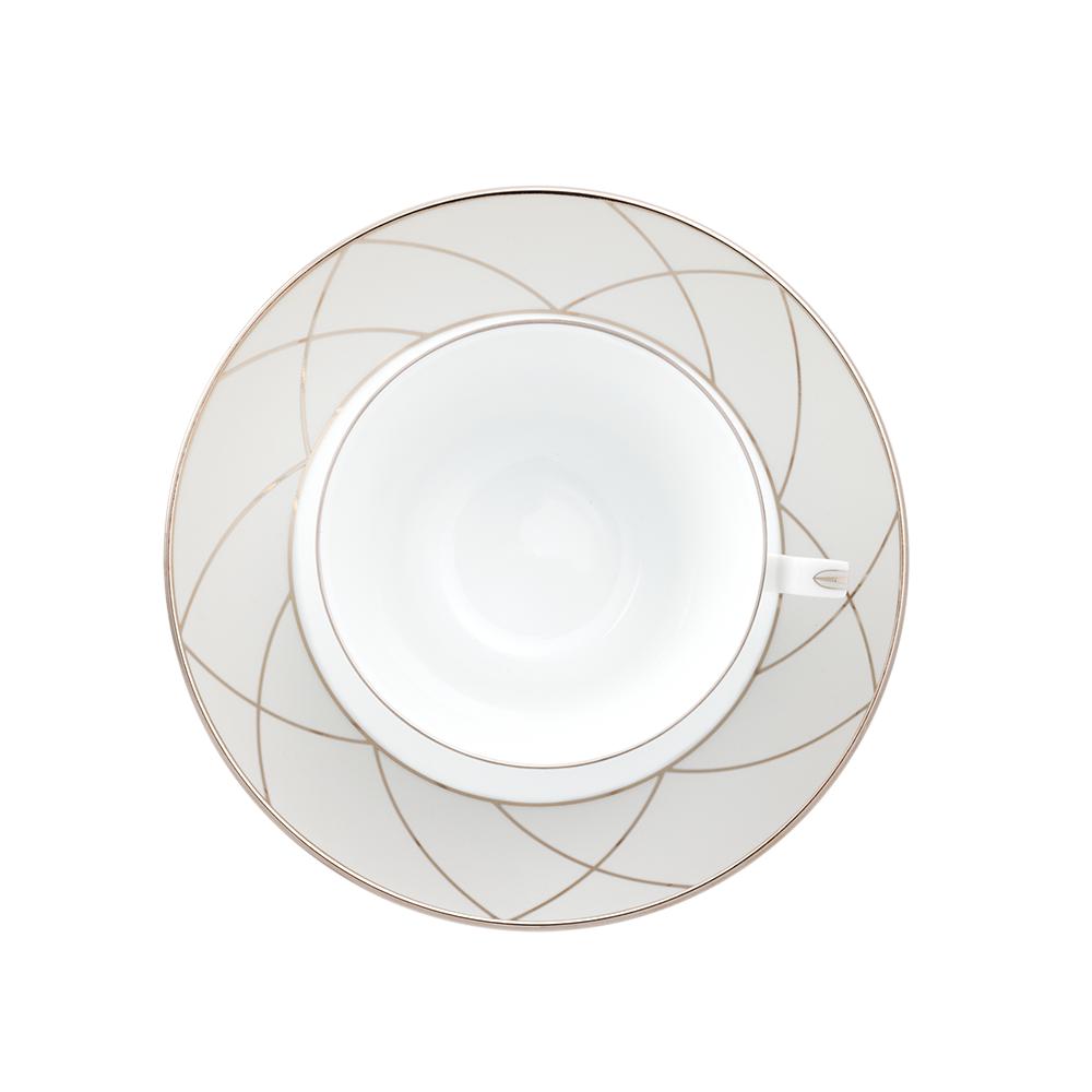 Haviland Clair De Lune Arcades Cappuccino Cup and Saucer - XL