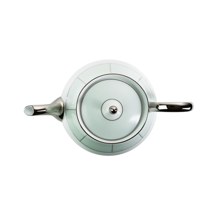 Haviland Illusion Round Teapot - Mint Platinum