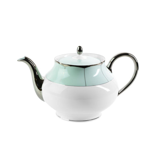 Haviland Illusion Round Teapot - Mint Platinum