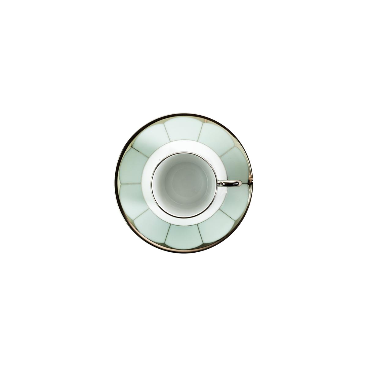 Haviland Illusion Espresso Cup and Saucer - Mint Platinum