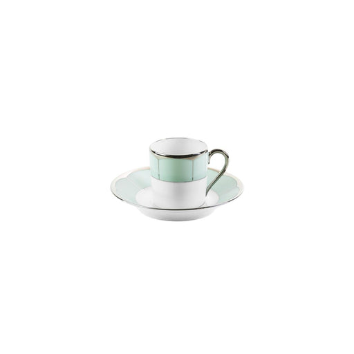 Haviland Illusion Espresso Cup and Saucer - Mint Platinum