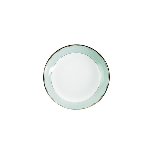 Haviland Illusion Rimless Soup Plate - Mint Platinum
