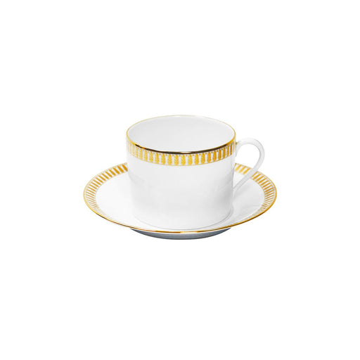 Haviland Plumes Cappuccino Cup and Saucer