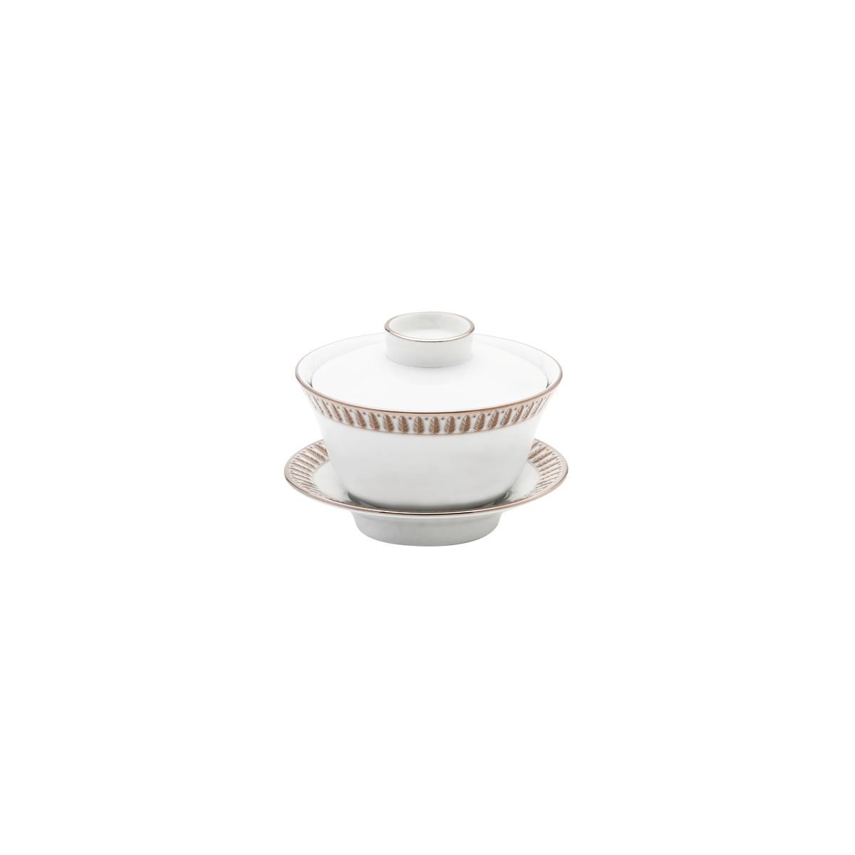 Haviland Plumes Chinese Teacup and Saucer