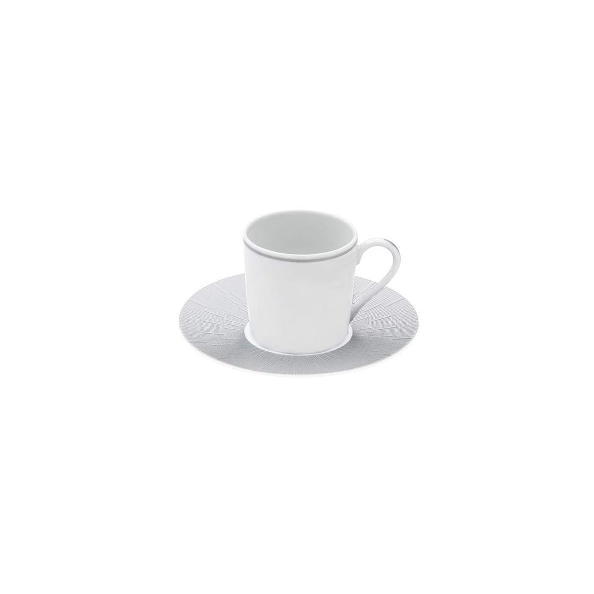 Haviland Infini Blanc Coffee Cup and Saucer