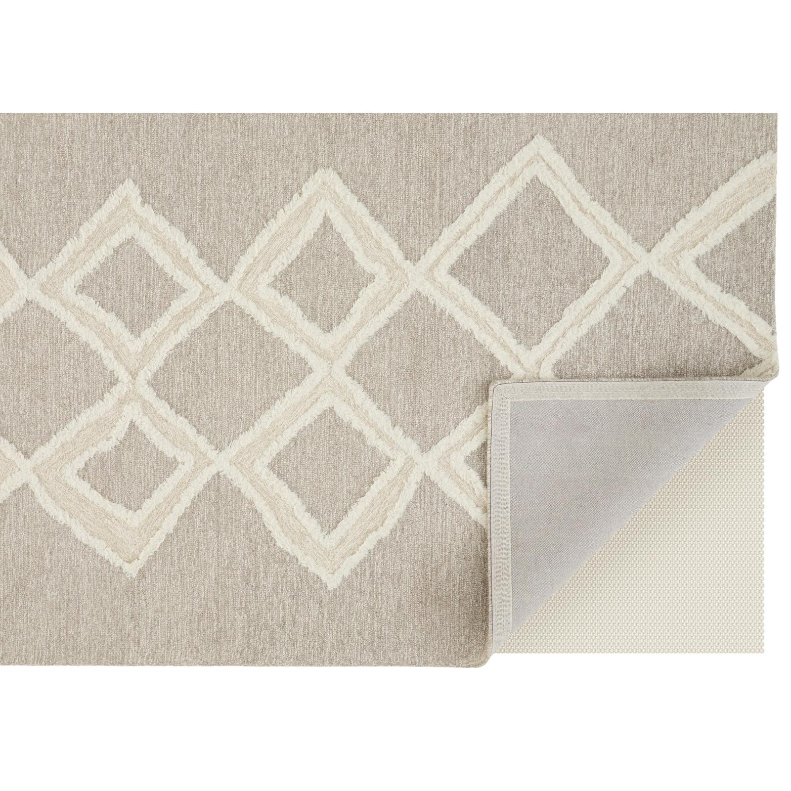 Feizy Anica 8009F Transitional Geometric Rug in Gray/Ivory