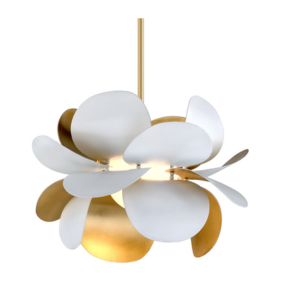 Corbett Ginger 1 Light 17.75 inch Gold Leaf/Soft White Combo Chandelier Ceiling Light