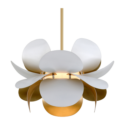 Corbett Ginger 1 Light Gold Leaf/Soft White Combo Chandelier Ceiling Light