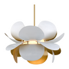 Corbett Ginger 1 Light White And Gold Leaf Chandelier Ceiling Light