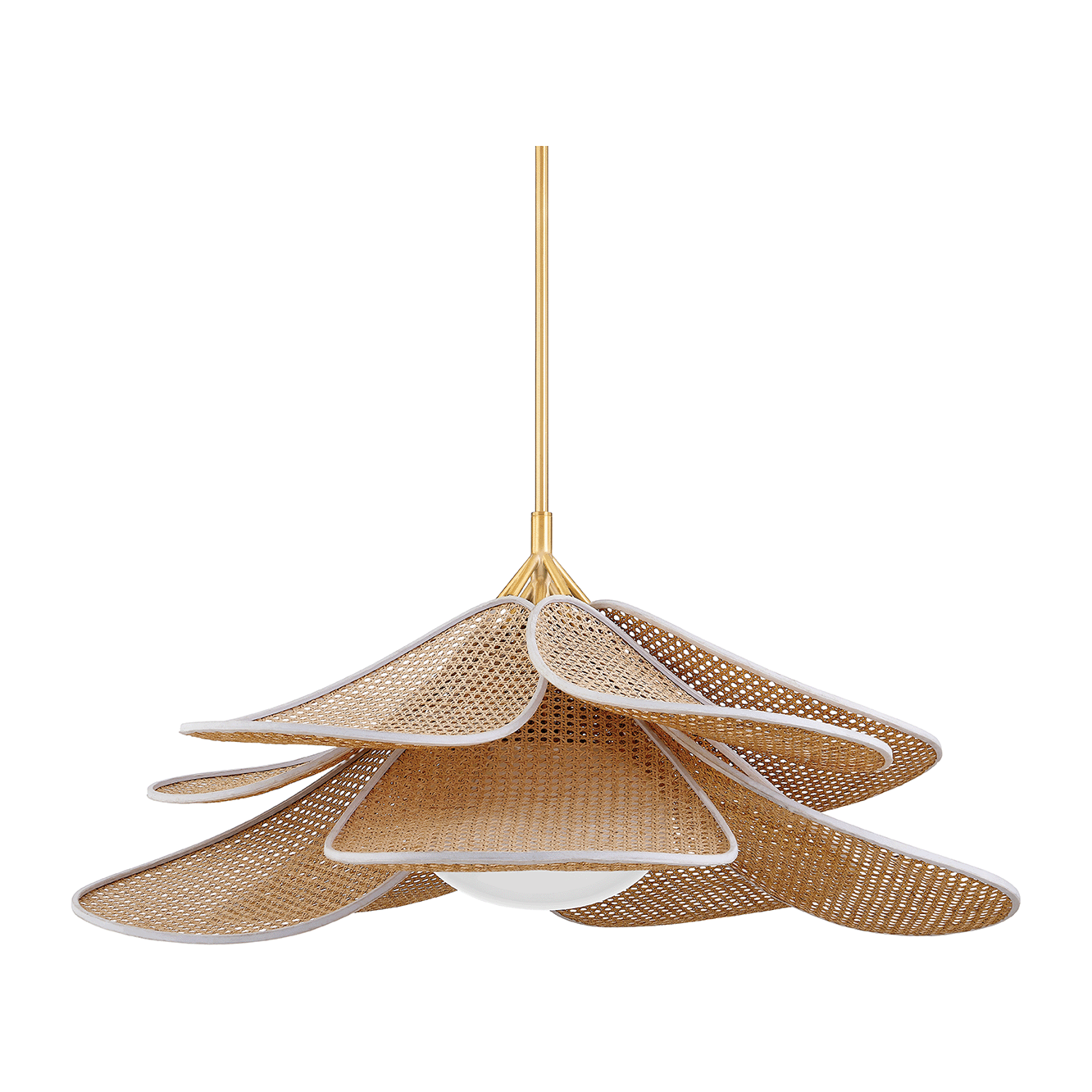 Hudson Valley Lighting Florina 1 Light 44 inch Aged Brass Pendant Ceiling Light