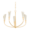Hudson Valley Lighting Montrose 5 Light 30 inch Vintage Gold Leaf/Soft Sand Chandelier Ceiling Light