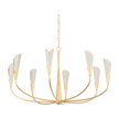 Hudson Valley Lighting Montrose 8 Light 44 inch Vintage Gold Leaf/Soft Sand Chandelier Ceiling Light