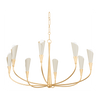 Hudson Valley Lighting Montrose 8 Light 44 inch Vintage Gold Leaf/Soft Sand Chandelier Ceiling Light