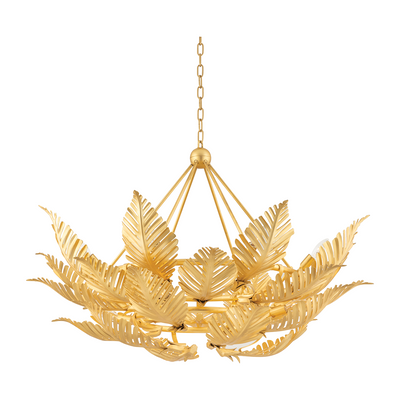 Corbett Tropicale 12 Light Gold Leaf Chandelier Ceiling Light