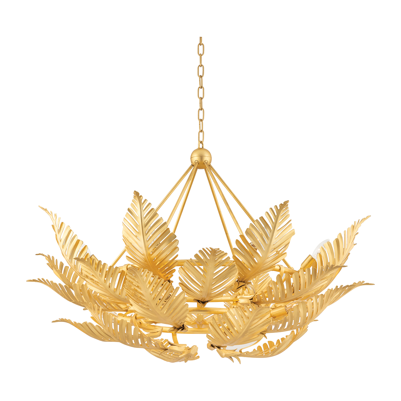 Corbett Tropicale 12 Light Gold Leaf Chandelier Ceiling Light