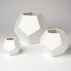 Global Views Matte White Faceted Vase